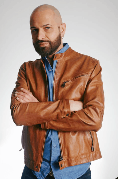 Veste En Cuir Marron Homme