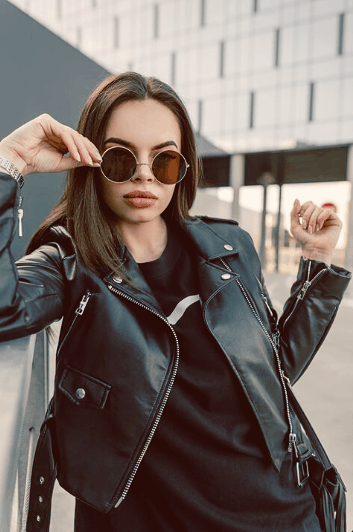 Veste En Similicuir Femme