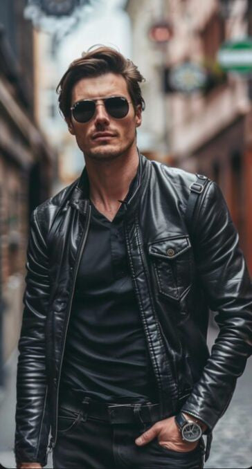 Veste En Similicuir Homme