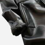 Longue Veste en Cuir Véritable pour Femme – Style Trench Chic et Cintré