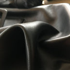 Longue veste en cuir femme style trench avec ceinture