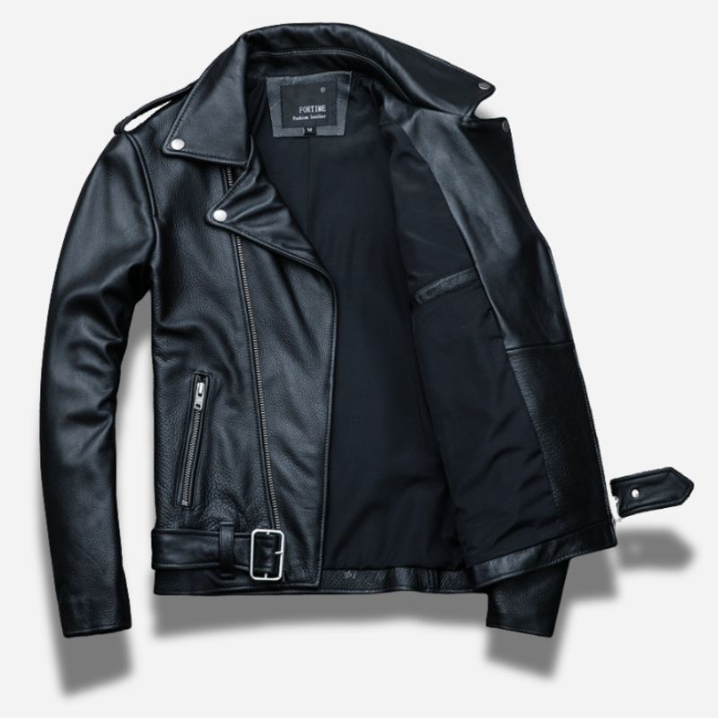 Veste en Cuir Noir pour Homme | Perfecto en Cuir de Vachette