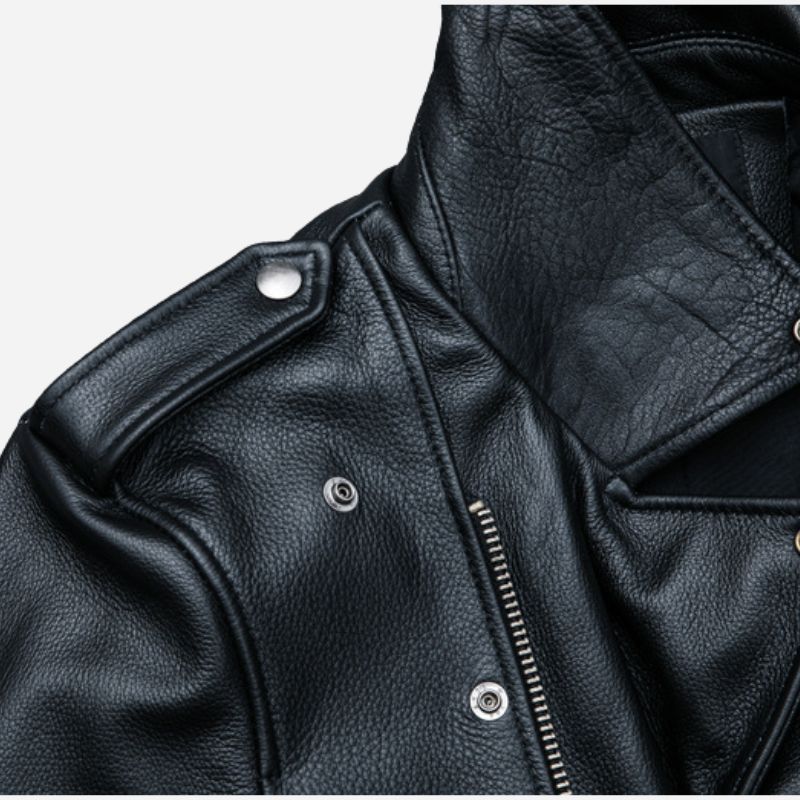 Veste en Cuir Noir pour Homme | Perfecto en Cuir de Vachette