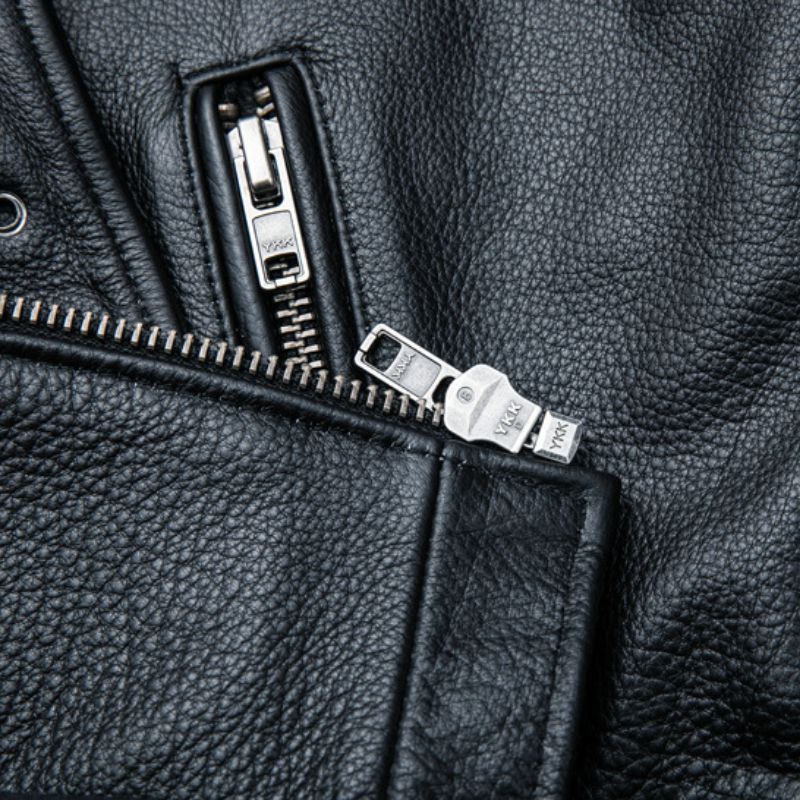 Veste en Cuir Noir pour Homme | Perfecto en Cuir de Vachette