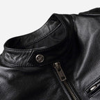 Veste en Cuir Homme Noir | Cuir de Vachette Véritable