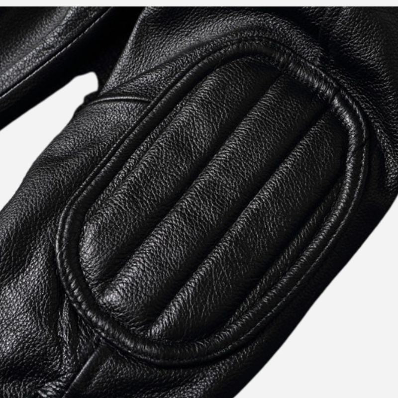 Veste en Cuir Homme Noir | Cuir de Vachette Véritable