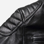 Veste en Cuir Homme Noir | Cuir de Vachette Véritable