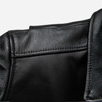 Veste Noir En Cuir Homme | Cuir De Vachette Véritable