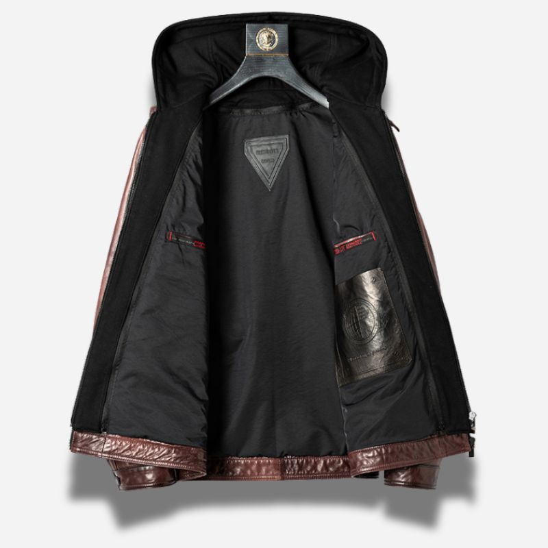Veste En Cuir Homme Marron | Cuir De Vachette Véritable