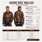 Veste En Cuir Marron Homme | Bomber Aviateur Cuir de Vachette