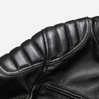Veste en simili cuir homme noir style motard