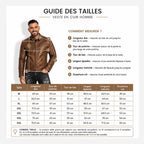 Veste En Simili Cuir Marron Homme | Style Biker Vintage