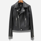 Veste en cuir courte pour femme