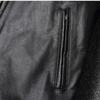 Veste en Cuir Homme Noir | Cuir de Vachette Véritable