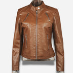 Veste en Simili Cuir Femme Marron - American Perfecto