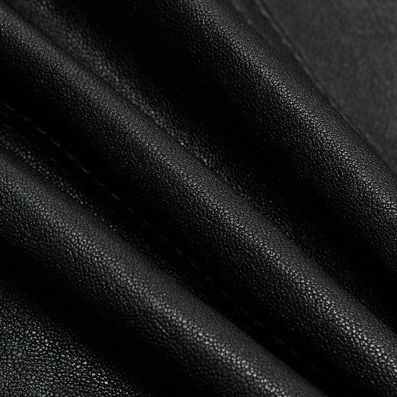 Veste Noire en Cuir Véritable Femme – Style Biker Perfecto avec Ceinture